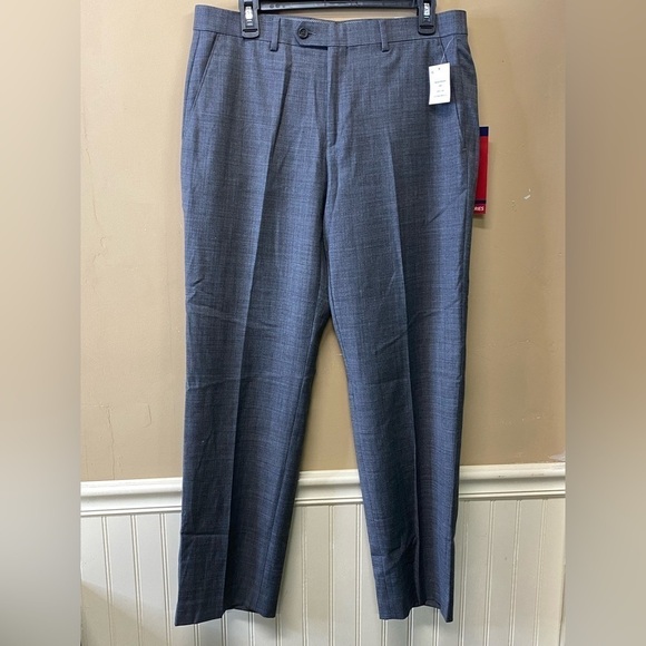 Chaps Performance Series Grey Wool Blend Dress Pants Size 33x30 NWT - Picture 1 of 5